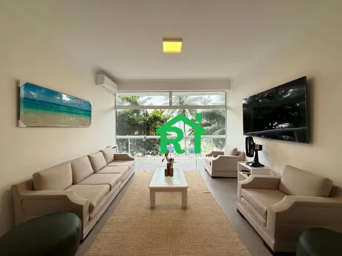 Apartamento frente mar com 3 quartos (2 suítes), 1 vaga à venda em Pitangueiras, Guarujá