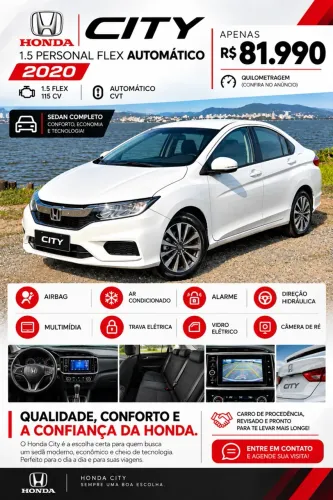 Honda City Sedan Personal 1.5 Flex 16V Aut. 2019