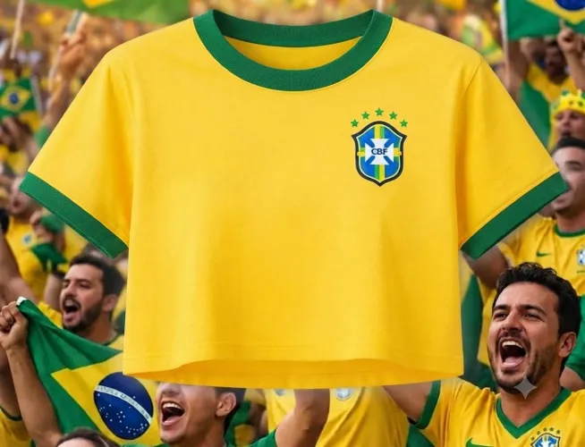 Cropped feminino do Brasil