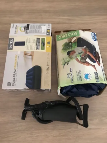 Colchão inflável ((( 02 UNIDADES - ACOMPANHA BOMBA )))