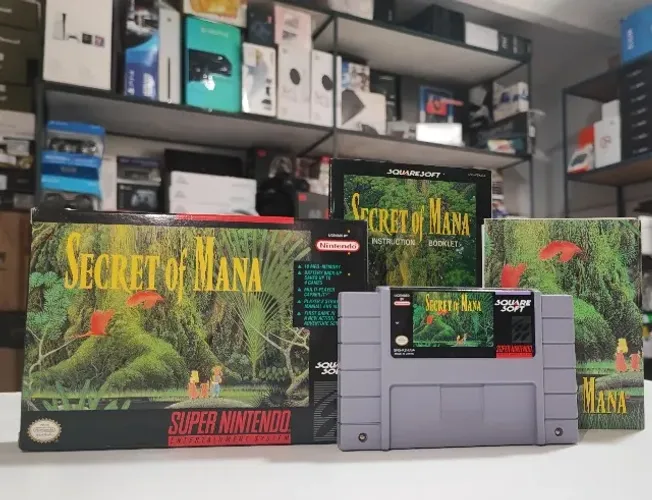 Jogo Snes Secret Of Mana CIB 100% original, em estado de novo, raridade, aceito cartao