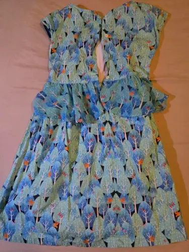 Vestido Infantil Azul Estampado