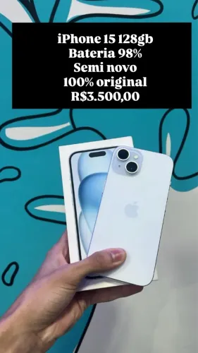 IPHONE 15 128gb semi novo 100% original 