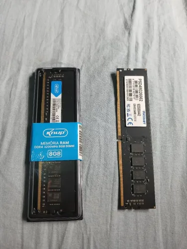 Memória RAM DDR4 8GB para PC (Knup Nova + Patriot Usada)