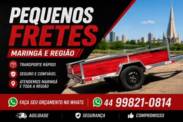 Faço pequenos fretes para Maringá e região
