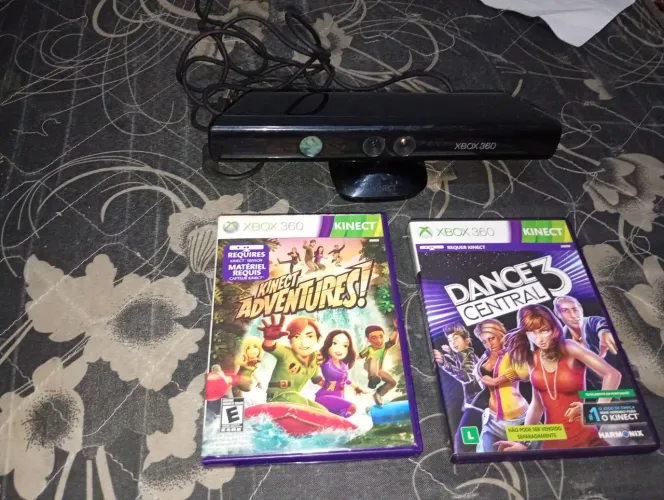 Kinect Xbox 360 + 2 jogos originais