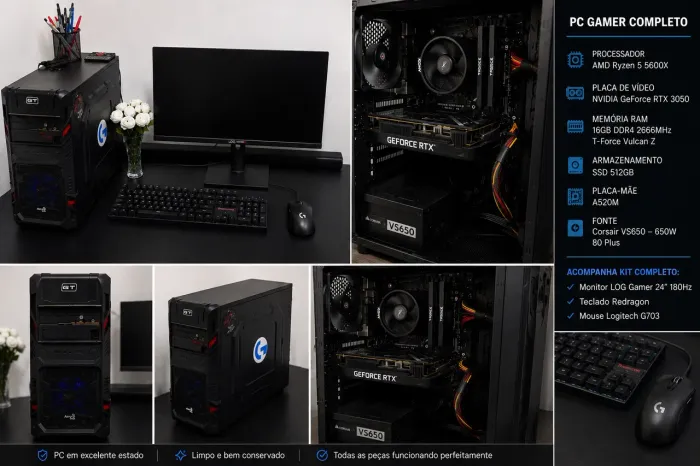 Pc gamer kit completo