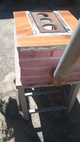 Fogão tijolo para menina brincar
