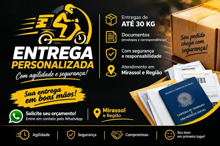 Entregador MIRASSOL e região