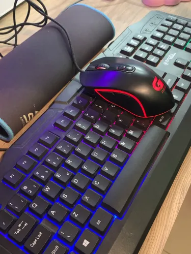 Kit gamer teclado mouse e mousepad 