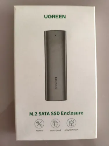 Case/Enclosure SSD M.2 SATA UGREEN - USB-C High Speed (Na Caixa)