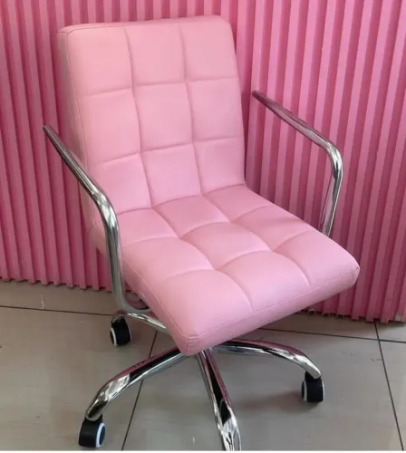 Cadeira de escritório giratória rosa