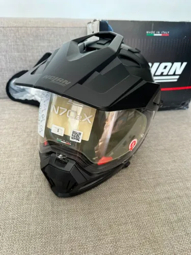 Capacete Nolan N70-2 X Classic Adventure 56/57 Preto Fosco