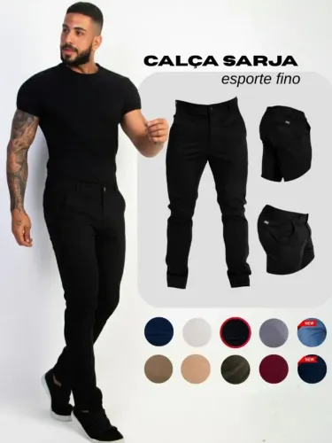 Calça Masculina Esporte Fino Estilo Social - Sport Fino