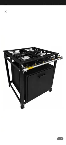 Fogão industrial alta pressão 4 bocas mais forno 60 litros muito novo