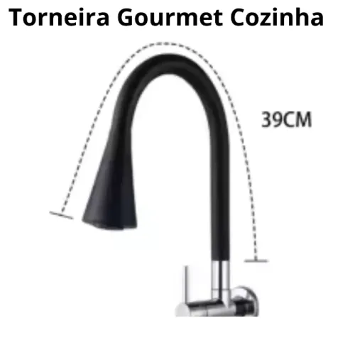 TORNEIRA GOURMET INOX PRATA PARA COZINHA - Loja Loxee Store