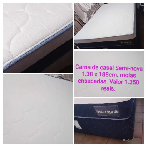 Cama casal Barcelona, molas ensacadas.