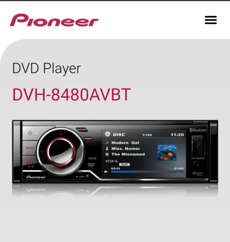 DVD Pioneer DVH-8480AVBT C/ Bluetooth