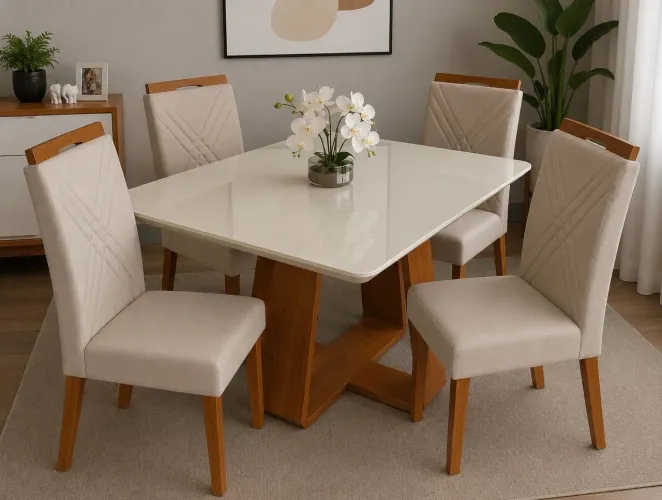 MESA ATLANTA 135 x 90 100% MADEIRA MACIÇA* 