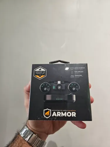 Microfone Lapela Sem Fio Tipo C e Lightning Gshield