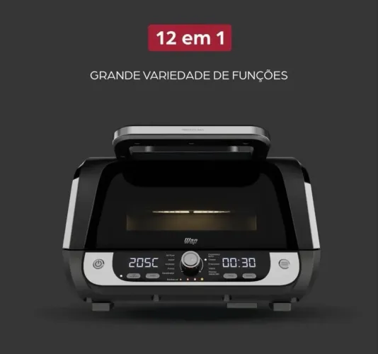 Fritadeira Air Fryer Elétrica Wap 12 em 1 Barbecue