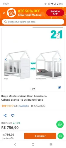 Berço/ Cama Montessoriana HENN