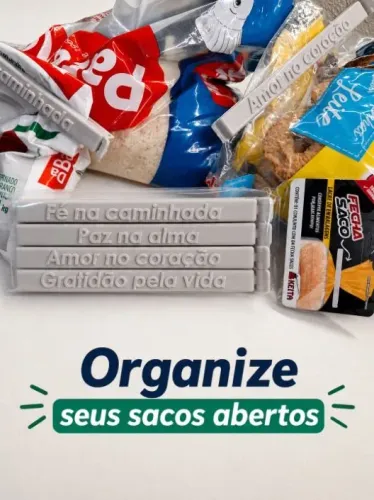 Kit Prendedores -Fecha Embalagem -Lacre fácil- Kit com 4 unidades