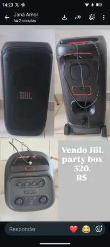Vendo partybox JBL 320 com garantia de 5 meses