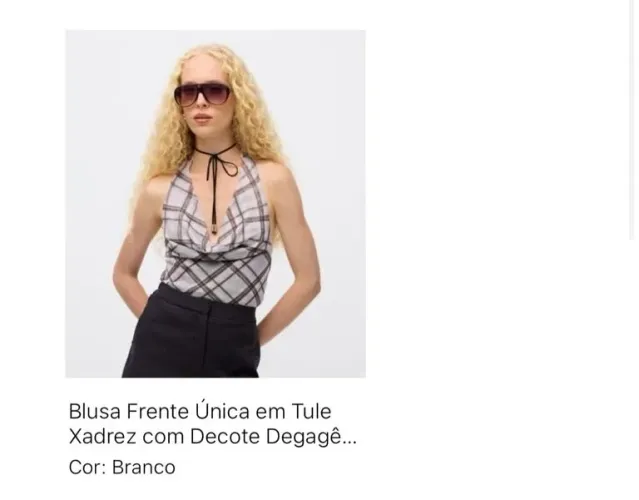 Blusa xadrez Renner 