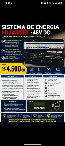 Fonte Huawei com quatro retificador smu02b