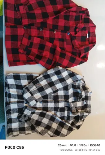Camisa xadrez tamanho 6