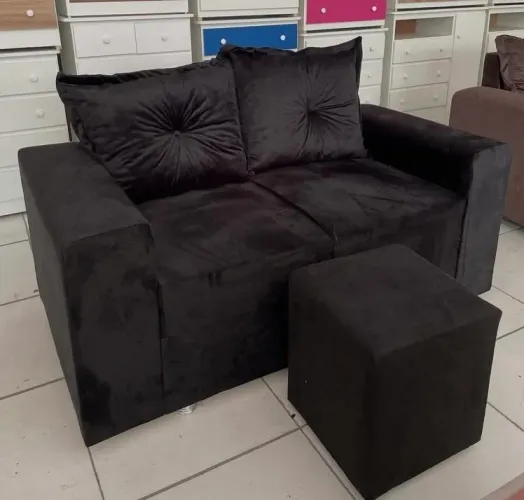 Sofá 2 Lugares com puff de Brinde (Entrega Grátis)