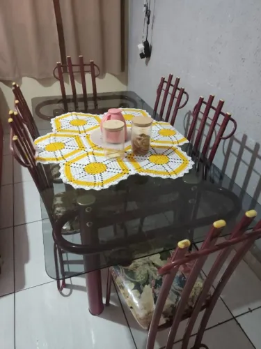 Mesa de Vidro (6 lugares Jantar)