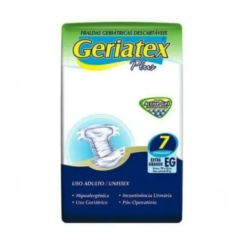 Kit com 8 pacotes de fraldas geriátricas totalizando 56 fraldas tamanho extra grande