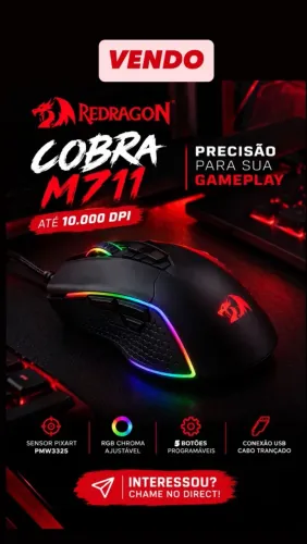 Vendo mouse gamer Redragon m711