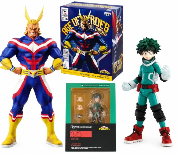 MIDORIYA FIGMA + ALL MIGHT BANPRESTO