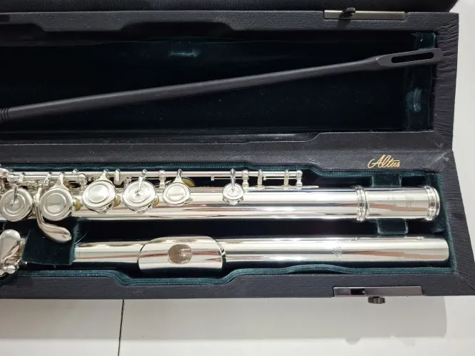 Flauta transversal altus 907 bocal prata 958 japan
