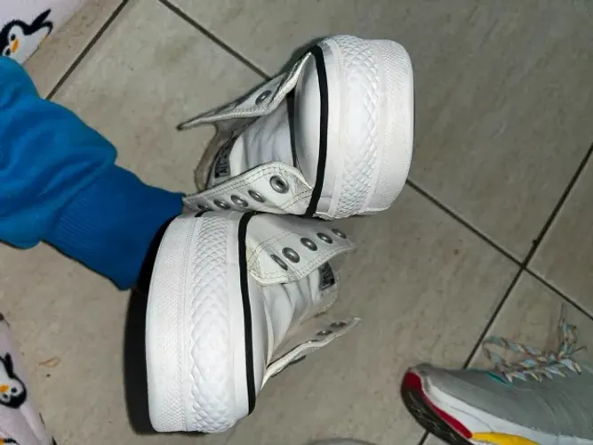 Converse All Star Plataforma Branco - Tam. 35 - Sem Cadarço