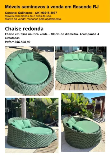 Chaise de área externa