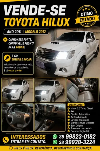 Toyota Hilux CD SRV D4-d 4X4 3.0 TDI Diesel AUT 2012