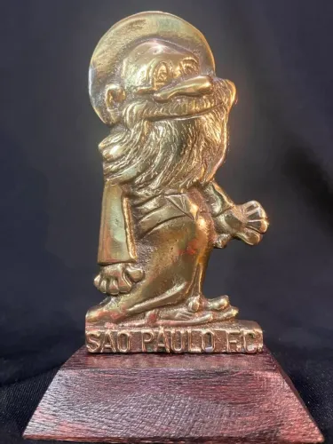 Mascote vintage do São Paulo em latão