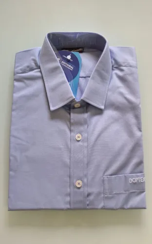 Nova! Camisa Social Doptex Profit 111 Azul Tecido com Proteção Uv 30 e Antimicrobiano