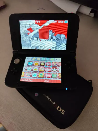 Nintendo 3 DS XL top DESTRAVADO 32gb + Carregador + Base Carregar.