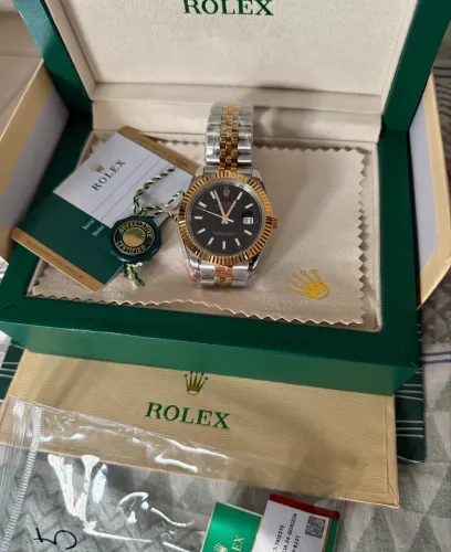Rolex Datejust Bicolor - Mostrador Preto | Completo na Caixa