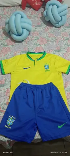 Conjunto do Brasil infantil tamanho 10