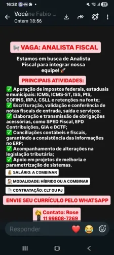 Analista Fiscal tributário