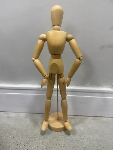 Manequim Boneco de madeira articulado 