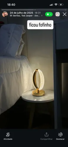 luminária para quarto 3 tons de Led