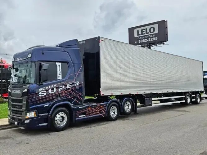 Scania R460 6x2 SUPER Ano24 Teto Alto Automático +Baú 2 Eixos Librelato 0km 30 plt s/pneu