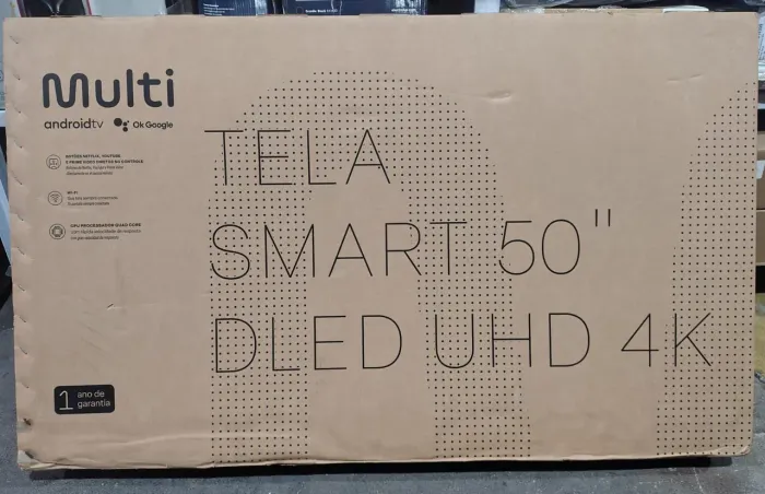 Smart TV Multi 50 Polegadas 4K UHD Android TV Wi-Fi